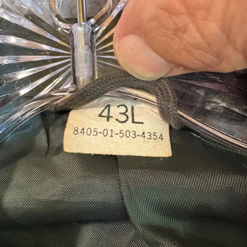 DeRossi & Son coat mens 43L Army Green military dress uniform jacket EUC